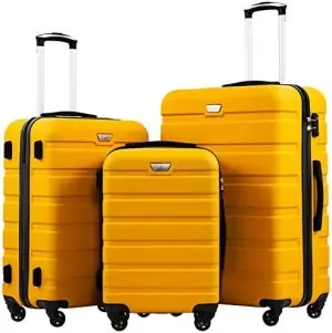 Coolife Luggage 3 Piece Set Suitcase Spinner Hardshell Lightweight TSA Lock